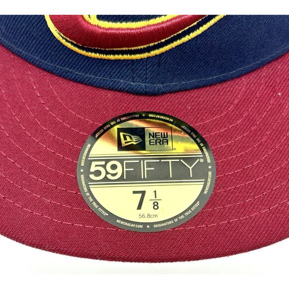 New Era Cleveland Cavaliers Cavs NBA 59Fifty Fitted 2 Tone Hat Cap Sz 7 1/8 NWT - Picture 5 of 12